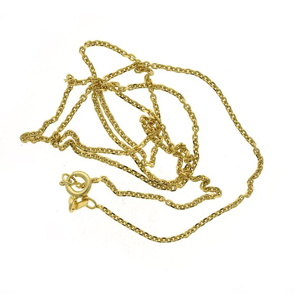 Gold Over Sterling Silver 18" Cable Link Chain - Picture 4 of 4